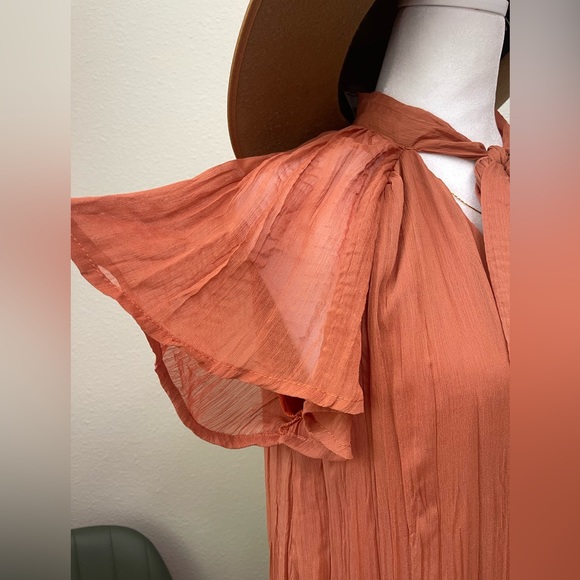 NWT - Listicle Petite Friendly Camel Boho Cottagecore Fall MIDI Dress - Picture 12 of 14